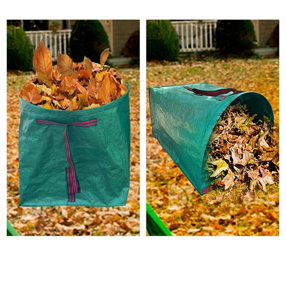 Heavy Duty Large Leaf Bags for Yard Waste, Big Lawn and Garden Leaf Collection Bag with Handles, Extra Strong Tarp Material for Easy Pickup and Disposal, Multiple Size Options (270L, 1pc)