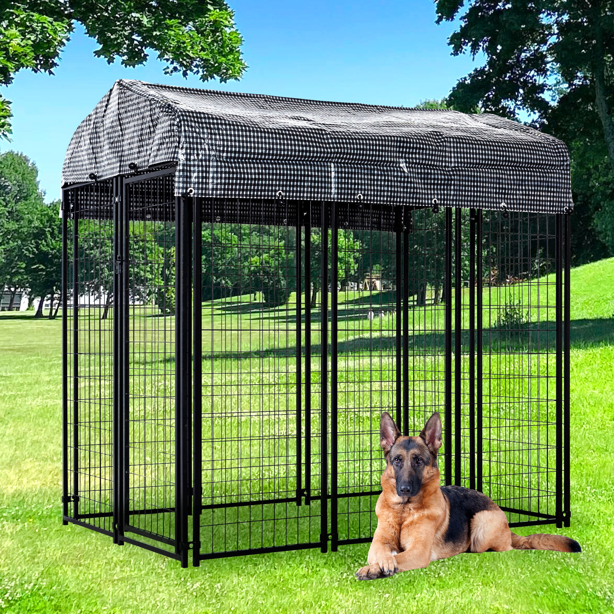 Heavy Duty Large Outdoor Dog Kennels Dog House With Waterproof and Secure Lock 6 L X 4 W X 6 H