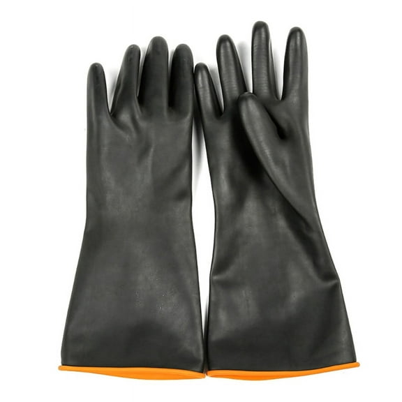 Heavy Duty Latex Gloves Chemical Resistant GlovesSafety Work Cleaning Protective Waterproof Industrial Rubber Gloves