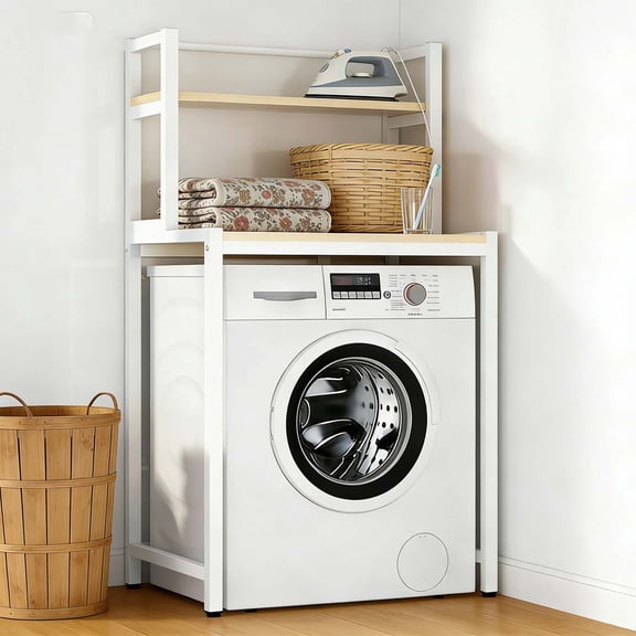 Heavy Duty Laundry Shelf Stand, Vertical Storage Rack for Above Washing Machine and Dryer