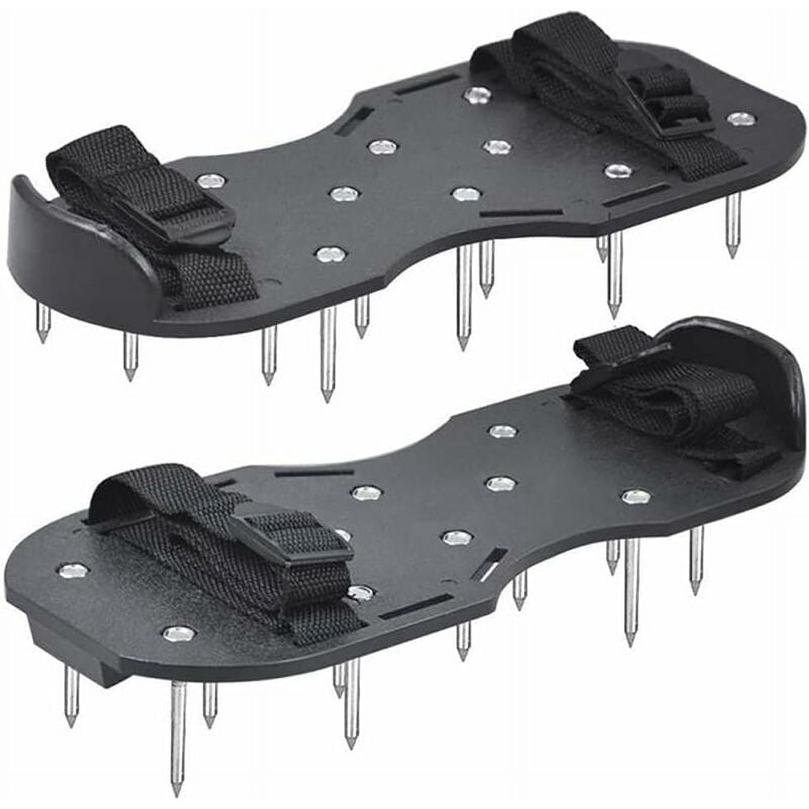 Heavy Duty Lawn Aerator Shoes, High-Quality Tool for Effective Soil Aeration, Black