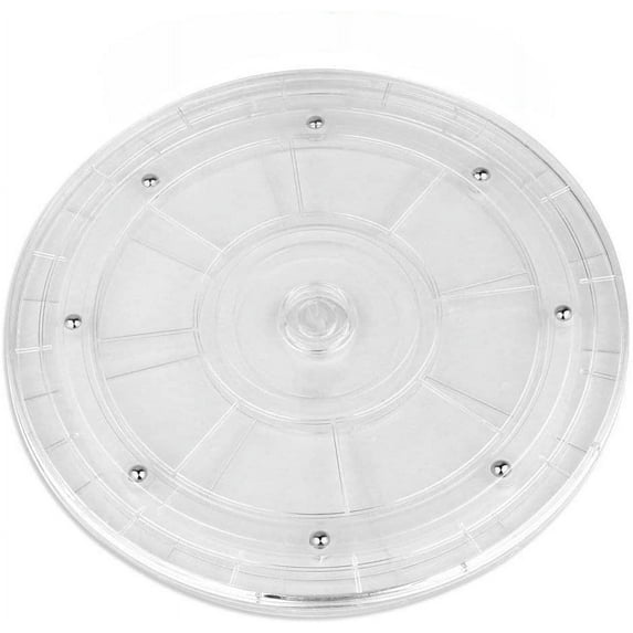 Heavy Duty Lazy Susan Turntable Organizer Acrylic 8 Inch Organizers for Kitchen Corner Cabinets Spice Rack Cake Decorating TV Laptop Computer Monitor