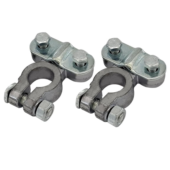 Heavy Duty Lead Alloy Military Spec Battery Terminal Ends, Top Post Battery Terminals Clamp Set for Marine Car Boat RV Vehicles (1 Pair Same Terminal)