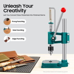 Heavy Duty Leather Embossing Stamp Machine, Tabletop Imprinting Press, 160kg Pressure, 1.5-13mm Chuck, Custom Logo & Word Stamping Tool for Leather Craft