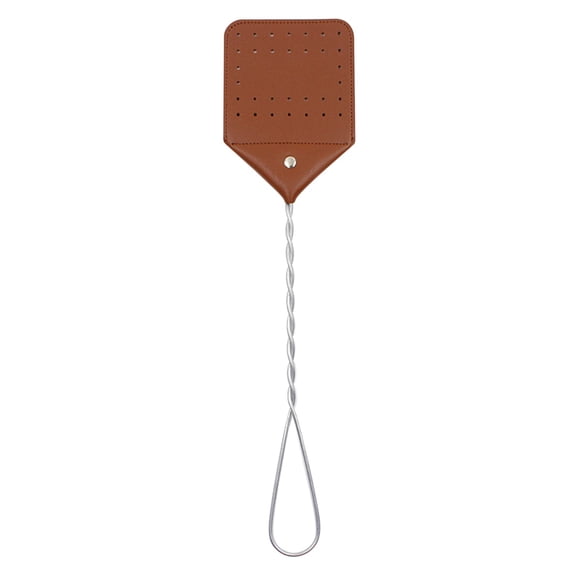 Heavy Duty Leather Fly Swatter 3-Pack - Extra Strong Indoor Outdoor Flyswatter for Home Camping Kitchen Patio - Durable Long-Lasting Multi-Purpose Fly Swatter with Ergonomic Grip