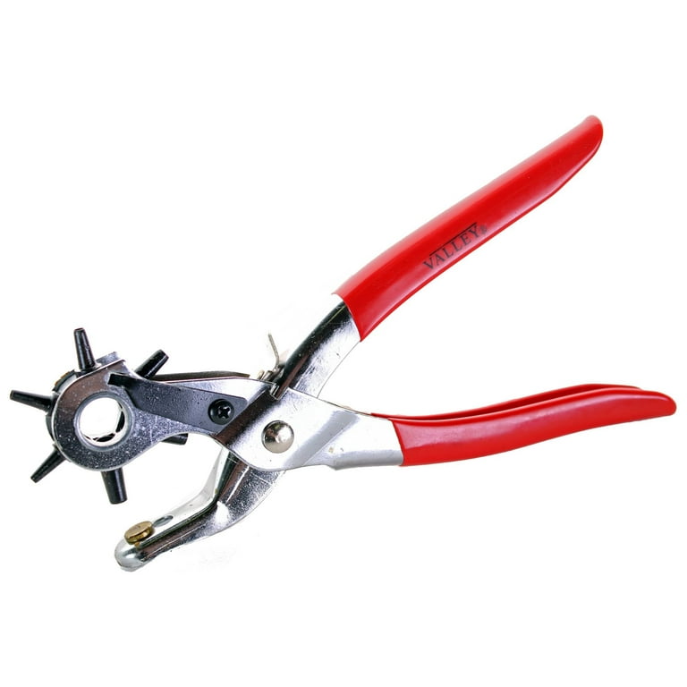 Generic Leather Hole Punch,Belt Hole Puncher for Leather, Revolving Punch  Plier Kit,Leather Punch Plier for Leather, Belts, Watches, Ha