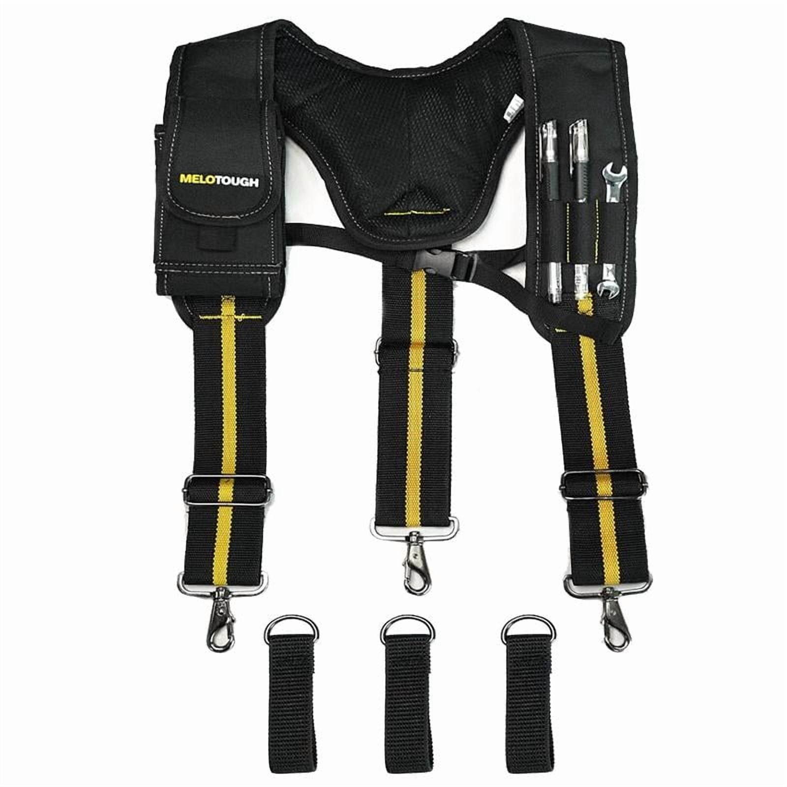 Tourbon Leather Tool Belt Suspenders, Adjustable Hooks, Heavy Duty Carpenter Workshop Accessory - View #7