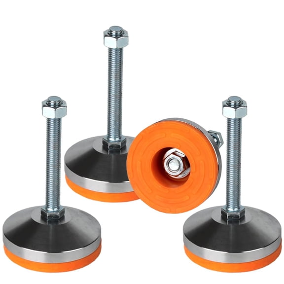 Heavy Duty Leveling Feet Leg Leveler 3.14" Dia Base Adjustable M12 Thread 1300 Lb Capacity For Workbenchhine Cabinet (d80xm12x100 4 Pack)