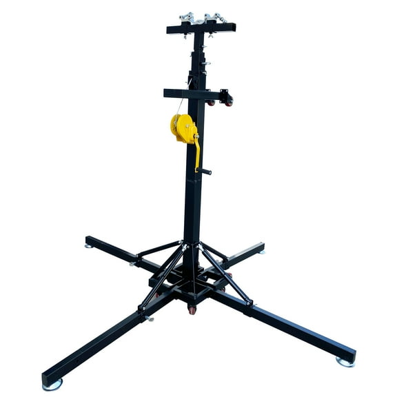 Heavy Duty Lifter Crank Light Stand Lighting Truss System with Outriggers 5.9-13.1 feet Height