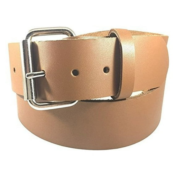 Heavy Duty Light Brown Mens Leather Belt 1 3/4" Wide Size 36