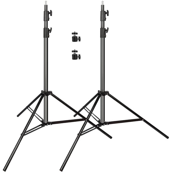 Heavy Duty Light Stand 9.5ft, Alloy Lights Stand Spring Cushioned Adjustable Photo Video Lighting Stand, Photography Studio Tripod Stands for Flash LED Video Lights, Ring Lighting, Softboxes