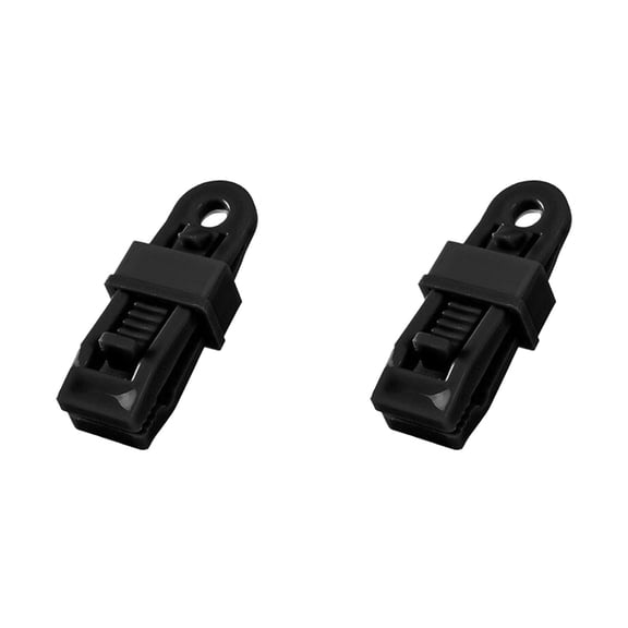 Heavy Duty Lock Grip, Tarp Clips, Plastic Tent Windproof Securing Clamps, Multipurpose Fastener Clip for Awnings, Camping Tent, Caravan Canopies & Shade Cloth, 3.3x1 inch, Black