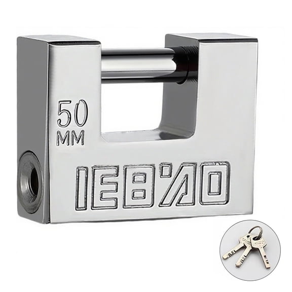 Heavy Duty Lock for Shipping Container, Shipping Container Lock for Secure Outdoor Resist Cutting, Perfect for Fences, Gates, Sheds, Toolboxes, Motorbike, and More, with 3 Key (50mm)