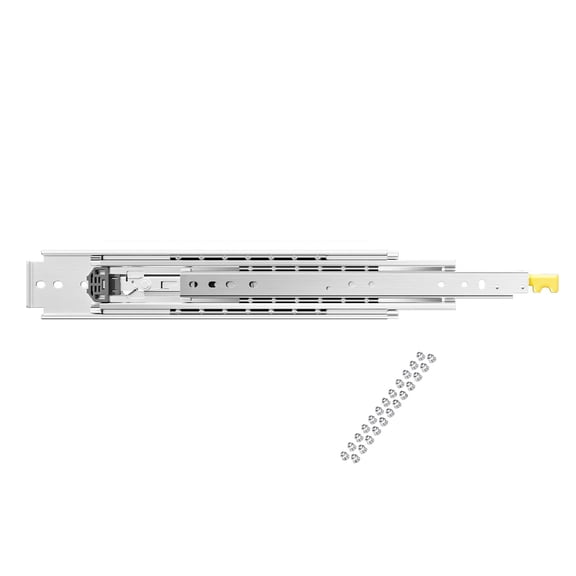 Heavy Duty Locking Drawer Slides 18 to 60 Inch 500 lb Load Capacity Full Extension Ball Bearing Side Mount Slide Rails