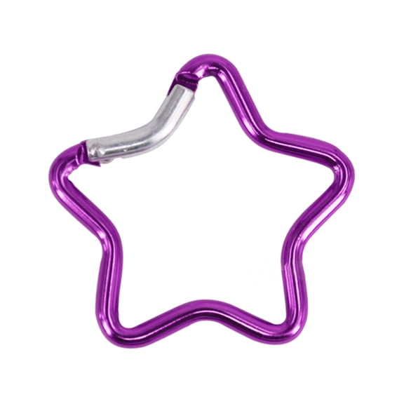 Aluminum Alloy Outdoor Star Shape Spring Snap Locking Carabiner Clip Keychains for Backpack Camping Hiking Traveling