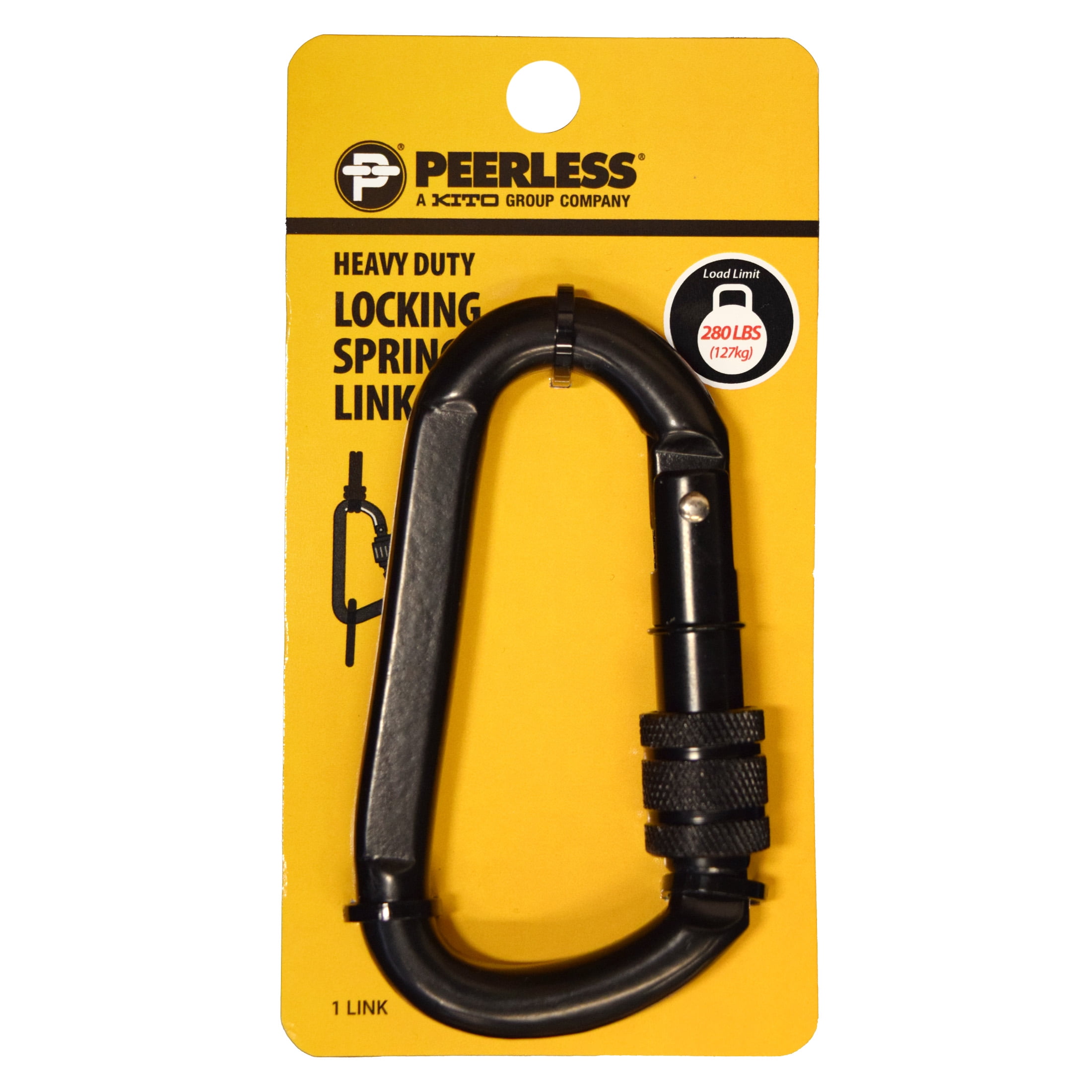 Heavy Duty Locking Spring Link, Black, Peerless Chain, 4769938HD ...