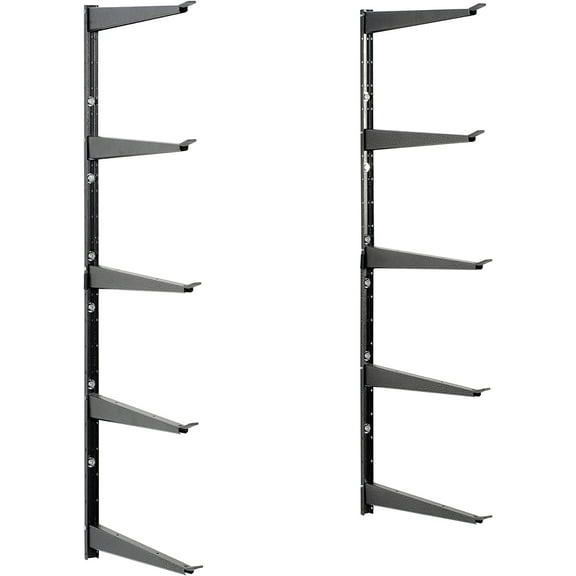 Heavy Duty Lumber Storage Rack by Delta Cycle, Holds Up to 800 lbs - Easy to Install Wood Storage Rack with Fully Adjustable Arms - Steel Construction Storage Solution for Garage, Basement & Pantry
