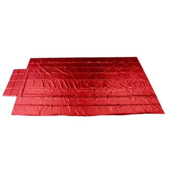 Heavy Duty Lumber Tarp - 16' x 28' (4' Drop & Flap) - 18 oz. Red Tar