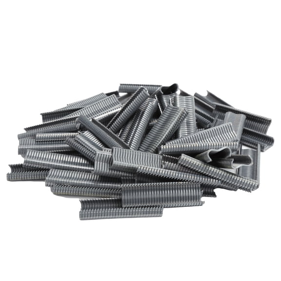 Heavy Duty M Nails Cage Fastener Staples Kit for Repairing and Assembling Rabbit Chicken Pigeons Foxes Enclosures, Premium Galvanized Zinc-Aluminium Alloy Fencing Hardware Rings, 1800 Pack / 1800 Pcs