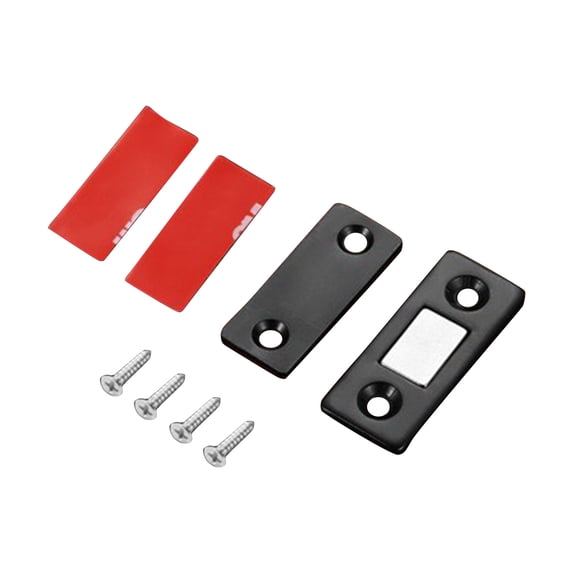 Heavy Duty Magnetic Cabinet Latch Ultra Thin Invisible Door Magnets Strong Suction Catch for Furniture Wardrobe Closet and Cupboard Doors with Mounting Hardware, Black
