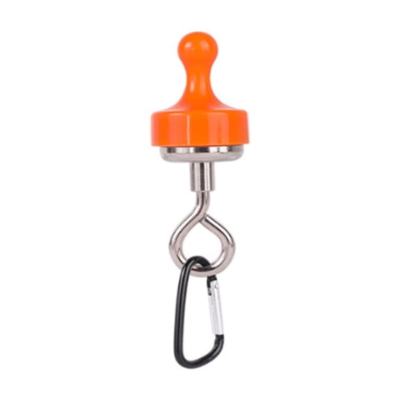 Heavy Duty Magnetic Camping Hook - 15 lb Capacity Neodymium Magnet D-Lock Hook for Tent Hanging, RV Storage, Outdoor Lights & Kitchen Organization, Tool-Free 2-Part Design with Suction Cup Mount