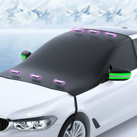 Heavy Duty Magnetic Car Windshield Snow Cover Shield Against Ice Frost and UV-GN