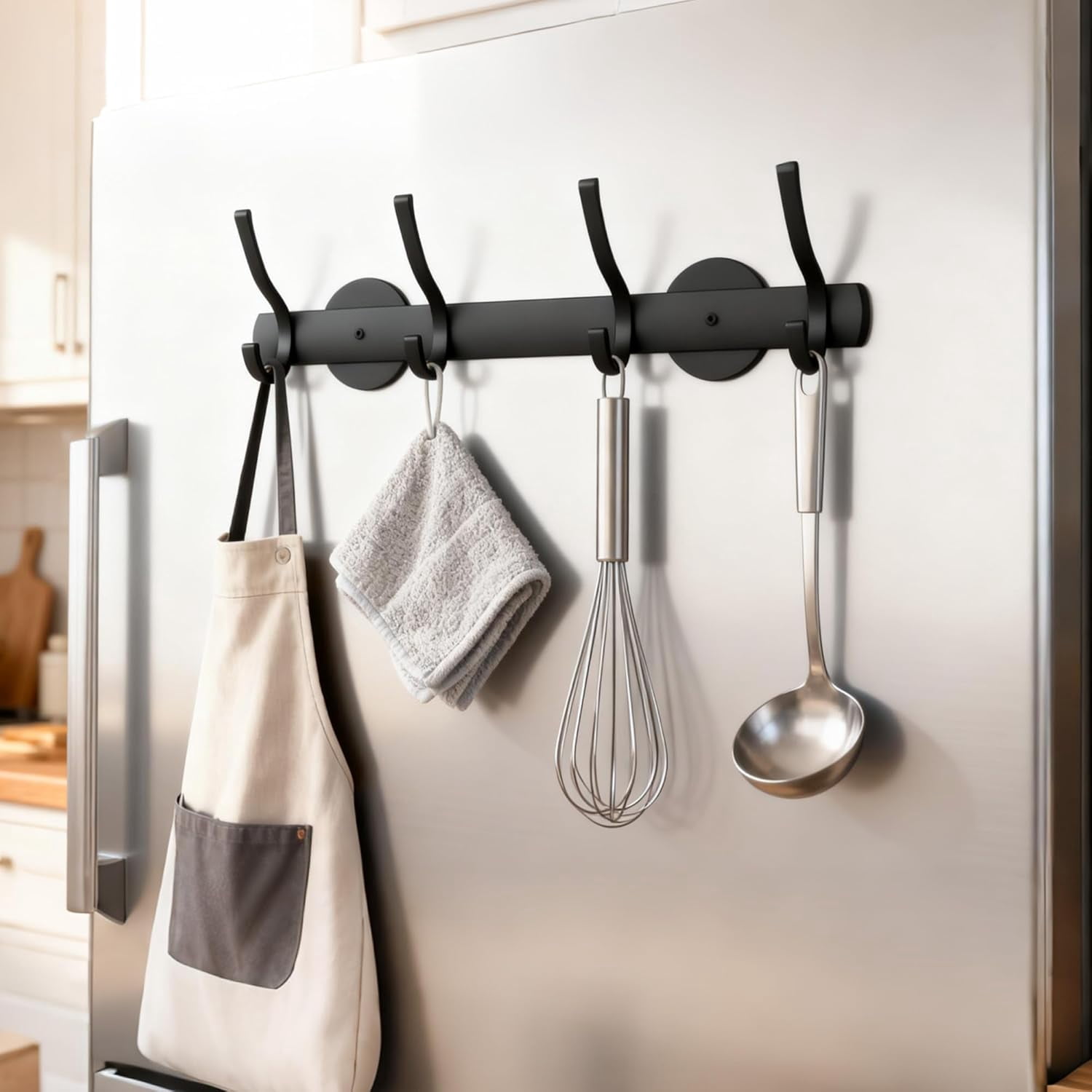 Heavy Duty Magnetic Coat Rack Wall Mount Hooks, No Drill Hanger for ...