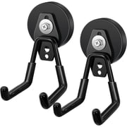 Heavy Duty Magnetic Garage Hooks,Strong Large Magnet Hooks for Power Drill,Garden Tools,Hose,Pegboard,Garage, Workshop,2 Pack Magnetic Storage Holder for Indoor Outdoor Hanging