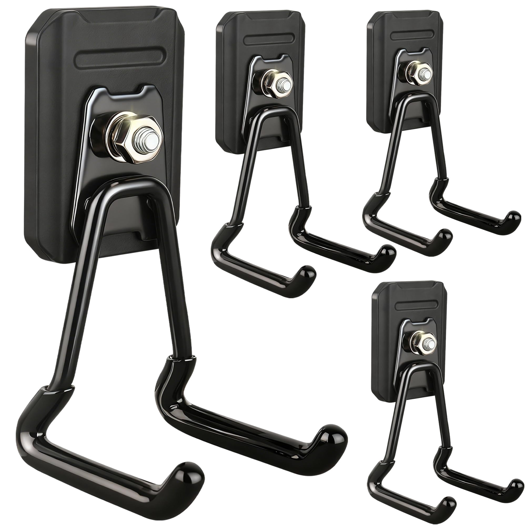 Heavy Duty Magnetic Hook  Large Utility Storage Garage Hooks Strong For Hanging Power Tool Hose Drill Metal Cart In Garden Workshop Kitchen (4pack)
