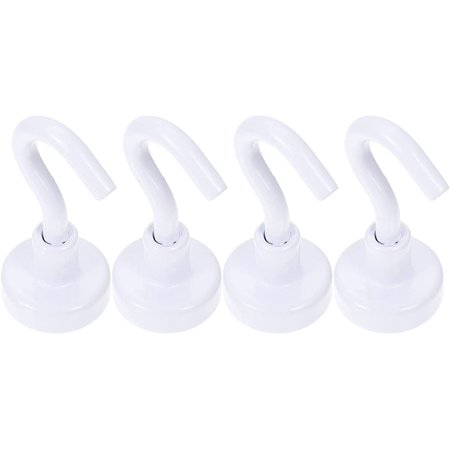 Heavy Duty Magnetic Hooks 4Pcs Kitchen Magnetic Hooks Hanging Cruise Hook Heavy Duty Earth Magnets for Home Bathroom Refrigerator Ceiling Wall Hanger Magnetic Coat Hooks