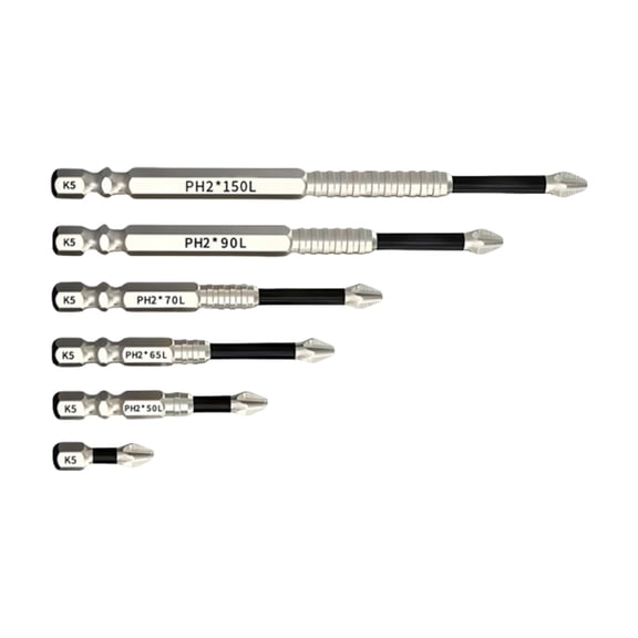 Heavy Duty Magnetic Screwdriver Drill Bit 6Pcs For Electric Manual Impact Driver