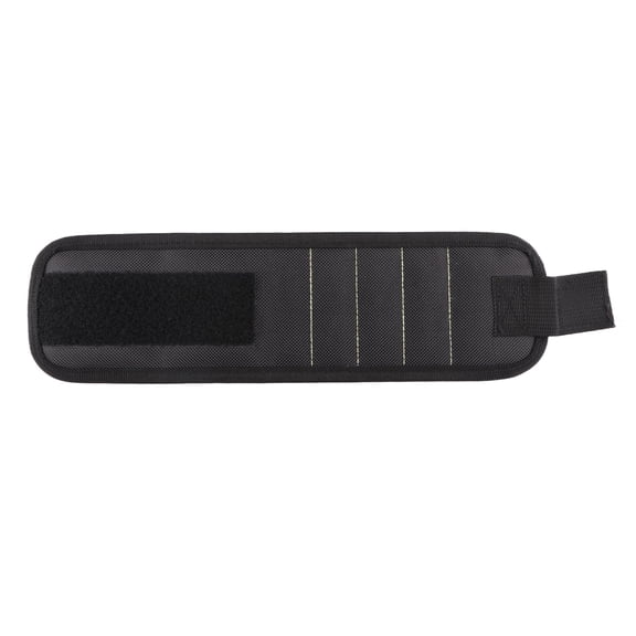 Heavy Duty Magnetic Wristband Tool Holder, 3 Rows 6 Magnets Adjustable Wrist Strap for Screws Drill Bits Nails, Multi-Purpose Tool Magnet Wrist for Carpentry Workshop Fixing Black