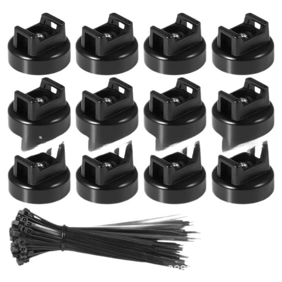 Heavy Duty Magnetic Zip Tie Mounts, 12 Pack Cable Management Wire Organizer With Strong Magnet For Car Garage Workshop Office RV Marine