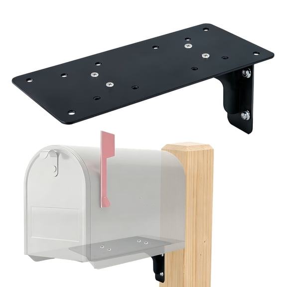 Heavy-Duty Mailbox Bracket, Mailbox Base Plate, Universal Adapter Plate Suitable for Residential and Commercial Locations, Compatible with Most Standard Mailboxes, Pre-Drilled Holes, Easy to Install