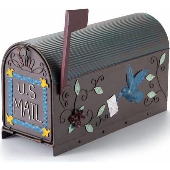 Heavy Duty Mailboxes for Outside, Post Mount Mailbox,Decorative Mailboxes Outside Courtyard Garden (Rusty-Bird)$$Tools & Hardware Other