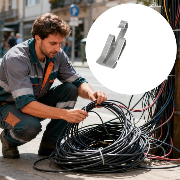 Heavy Duty Management Clips Wire Organizer for Home Desk Wall Mounts Cord Holder Fasteners Universal Fixing Clips for Outdoor Securing and Doorway Use