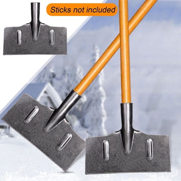 Heavy Duty Manganese Steel Ice Crusher, Snow Shovel Multi Purpose Winter Snow Removal Tool for Driveway Sidewalk Ice Breaking