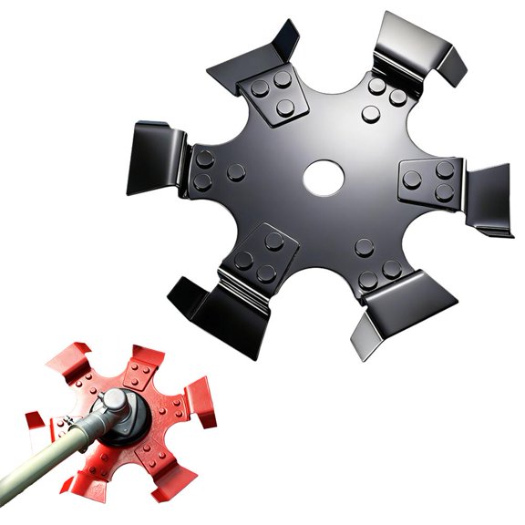 Heavy-Duty Manganese Steel Weeding Disc, 9.45-Inch Universal Tiller Attachment for Loosening Soil & Cutting Weeds