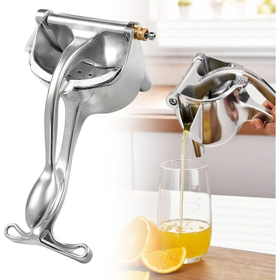 Heavy Duty Manual Fruit Juicer Press, 2026 New Large Capacity Manual Citrus Squeezer, Portable Aluminum Juicer for Kitchen Use, Detachable Hand Press Lemon Juicer for Home Use (1)