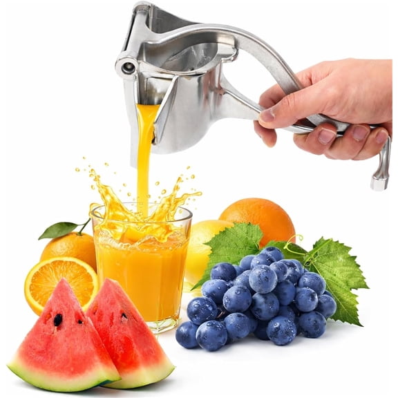 Heavy Duty Manual Fruit Juicer Press with Aluminum Handle, Handheld Lemon Squeezer