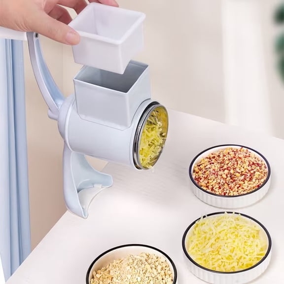Heavy-Duty Manual Hand-Crank Multi-Function Grinder & Chopper for Cheese, Nuts, and Spices - Perfect for Camping and Kitchen Use