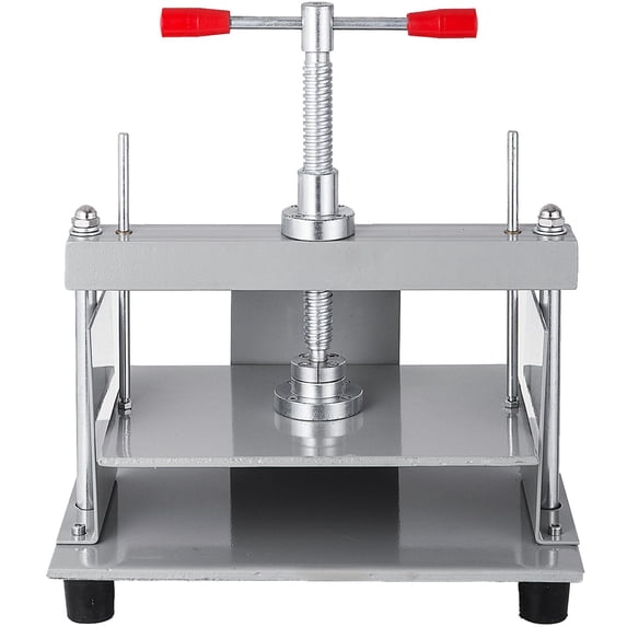 Heavy-Duty Manual Paper Press, 12x8.6 Inch, 10cm Steel Frame, A4 Paper Flattening & Bookbinding Machine