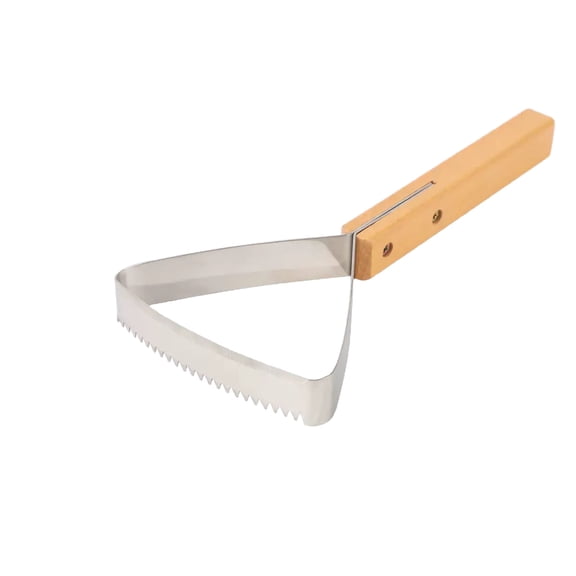 Heavy Duty Manual Weeding Hoe with Penetrating Tip and Root-Pulling Function, Triangular Design for Lawn & Garden