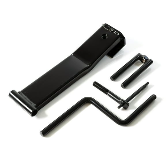 Hand-Crank Manual Winch Strap Winder Heavy-Duty Black Powder Coated Steel 5 Inch Handle