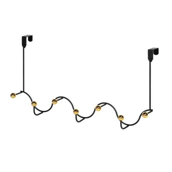 Heavy Duty Matte Black Over The Door Hanger Hanging Rack 7 Hooks Organizer