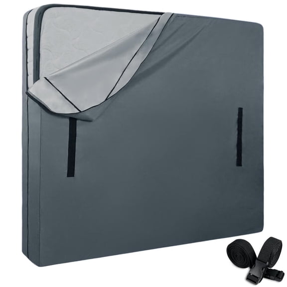 Queen Rose Twin Size Mattress Moving Bag with Zipper & Strong Handles, Heavy Duty Mattress Storage Cover for Moving, Reusable Waterproof Protector, Dark Gray