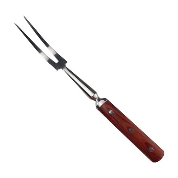Heavy Duty Meat Fork Carving Utensil Thick Stainless Steel Tines Wooden Handle Easy To Roasting Wooden Candy Sticks Outdoor Heavy Duty Snowmobile Hot Dog Cooker Chestnuts Roasting on An Open Camping