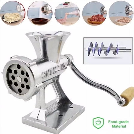 IMountek Manual Meat Grinder & Sausage Stuffer - Table Mount, Aluminum Alloy
