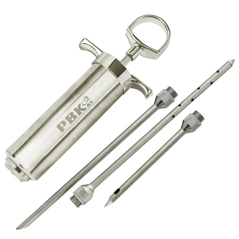 PBKay Heavy Duty Meat Injector, 304 Stainless Steel, 2 Oz Barrel