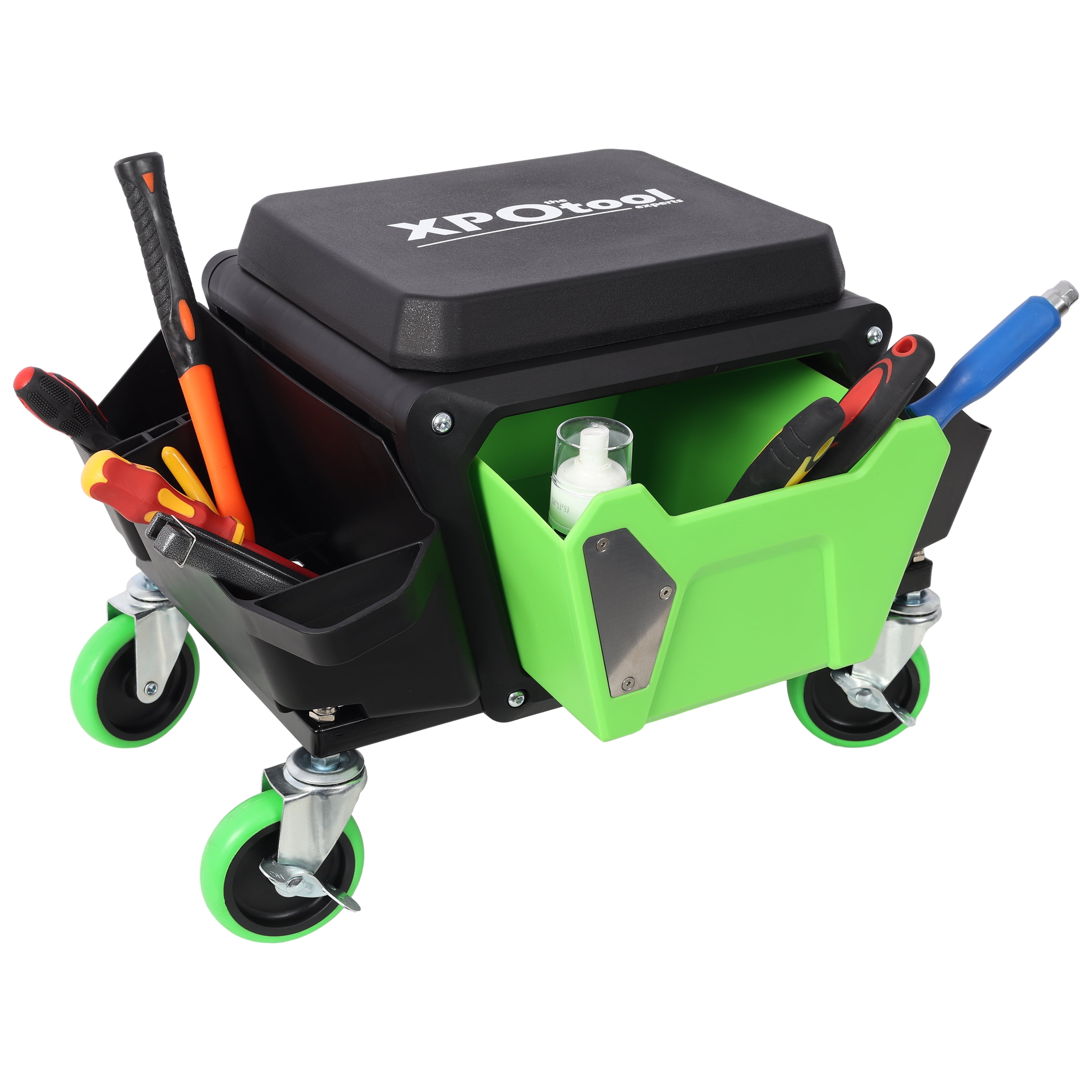 Heavy Duty Mechanic Stool with 330lbs Load Capability, Garage Stool ...